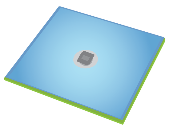 ubertile-thin-shower-pan-render.png SHOWER PAN THIN 12"X12" - Image 1